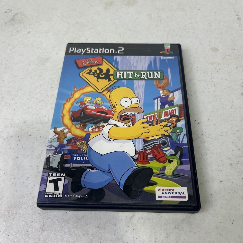 The Simpsons Hit and Run PS2 PlayStation 2 Vivendi SLUS-20624 With Case